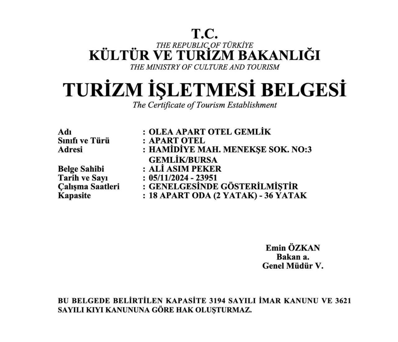Gemlik Olea Suites Otel מראה חיצוני תמונה